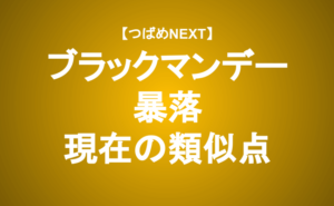 【つばめNEXT】1987年ブラックマンデーと類似？暴落が起きたらどうする？