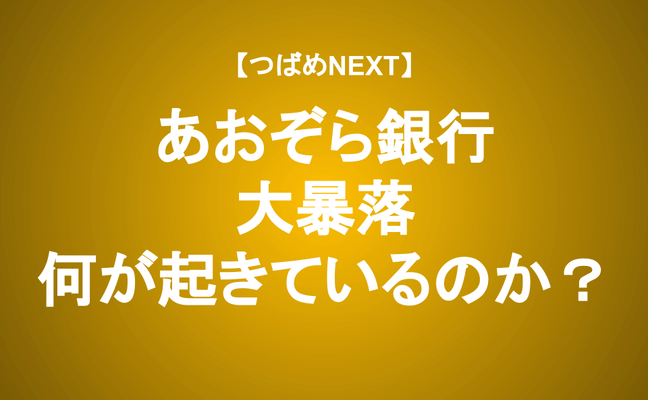 【つばめNEXT】米国不動産の危機！？銀行・高配当株投資の難しさ≪あおぞら銀行≫