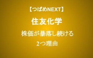 【住友化学】株価60%暴落の2つの理由　PBR0.4倍だから買って良い？ 