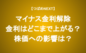 【つばめNEXT】マイナス金利解除で投資戦略は変更すべき？