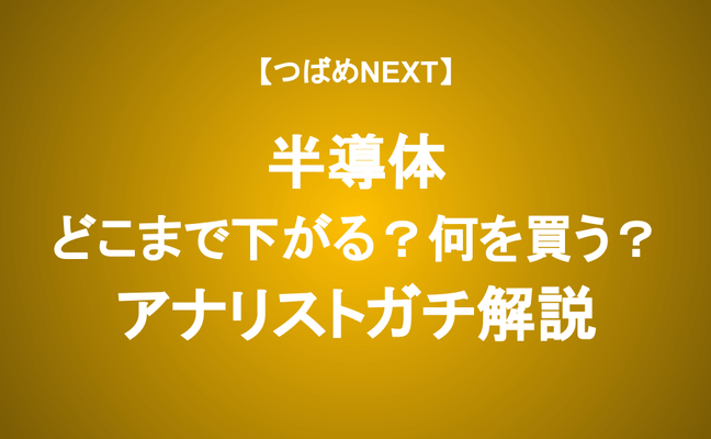 【つばめNEXT】東エレ・SCREEN・ディスコ…日本企業の強みを知れば半導体は怖くない！