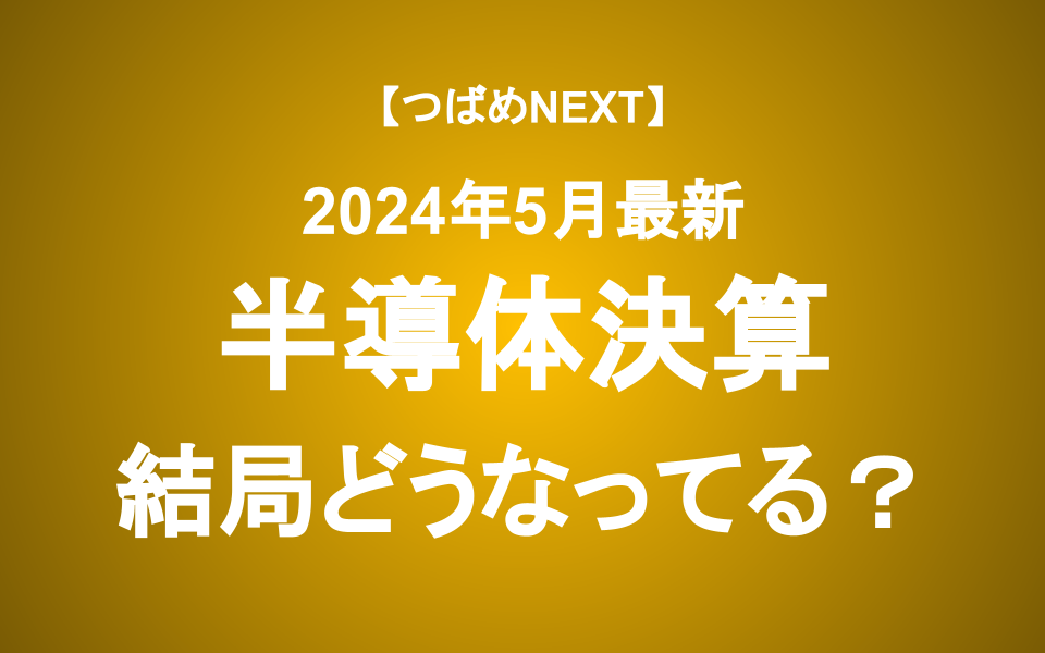 【つばめNEXT】教えて元村さん！半導体決算の概況と各銘柄の特徴【SCREEN/アドバンテスト/ディスコ他】