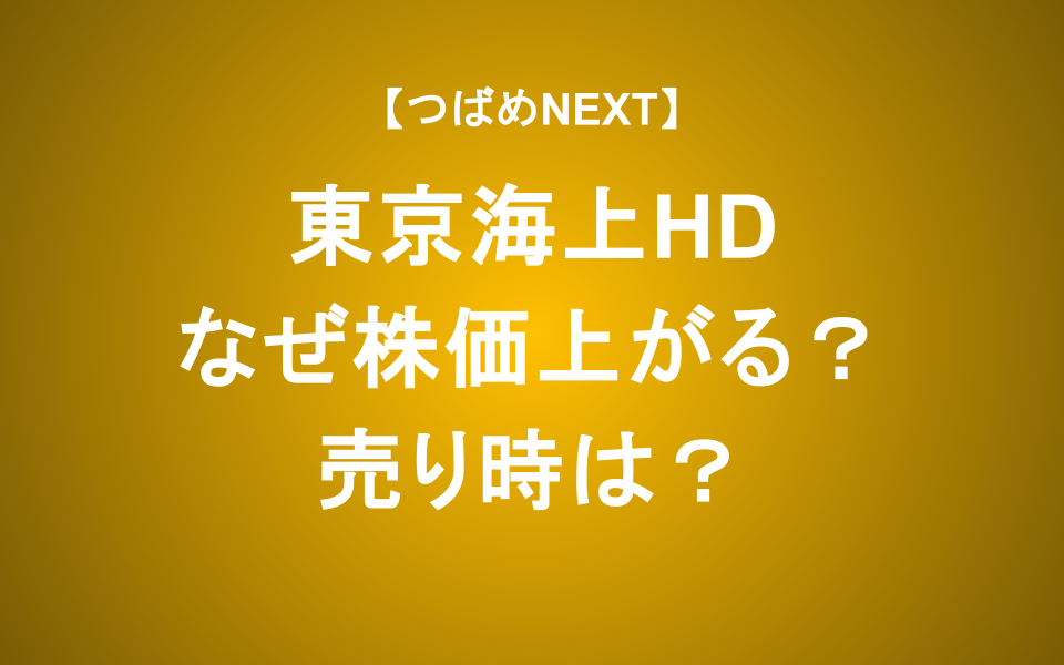 【つばめNEXT】東京海上HDをアナリストが解説！株は売りどき？