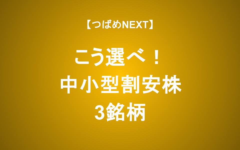 【つばめNEXT】実践！投資顧問が教える割安株の選び方｜次の出世株を探せ！中小型株編【4】