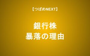 【つばめNEXT】【銀行株】利上げで株価が暴落する2つの理由 投資するべきか？