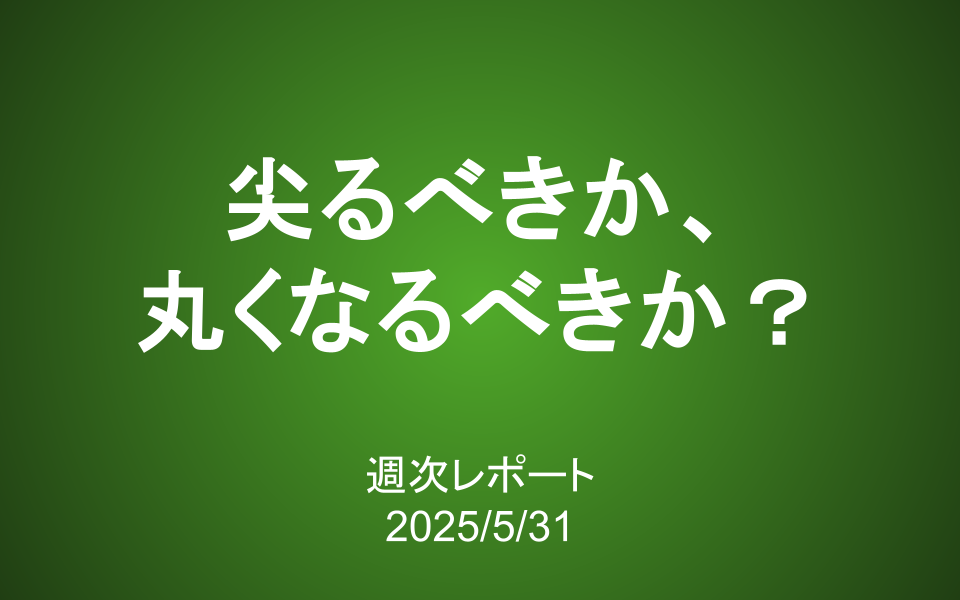【第407号】週次レポート（2025/5/31）：尖るべきか、丸くなるべきか？つばめと会員が上のステージに行くために必要なこと