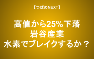【つばめNEXT】岩谷産業の株価はなぜ暴落？水素関連銘柄に今から投資するべきか？