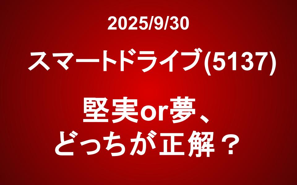 スマートドライブ(5137)：堅実or夢、どっちが正解？