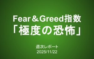 【第424号】週次レポート（2025/11/22）：Fear&Greed指数は「極度の恐怖」を示しているが…