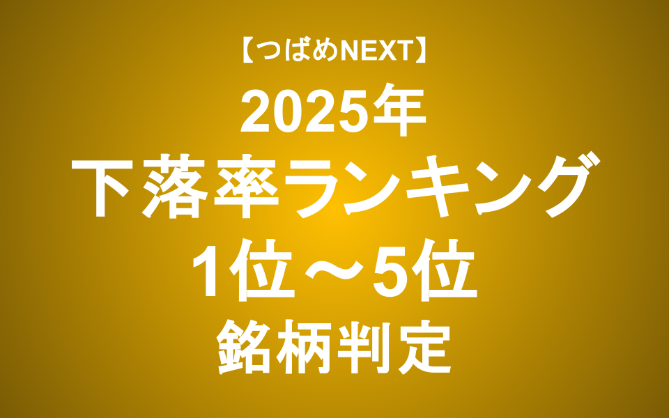 【つばめNEXT】シスメックス、ペプチドリーム、タカラトミー…2025年下落率1~5位を判定！